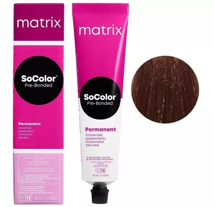 6BC темний блондин коричнево-мідний Крем-фарба для волосся 90мл SoColor Pre-Bonded MATRIX
