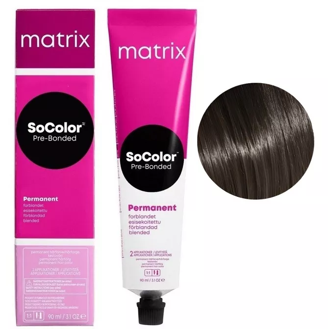 6AA темний блондин інтенсивний попелястий Крем-фарба для волосся 90мл SoColor Pre-Bonded MATRIX