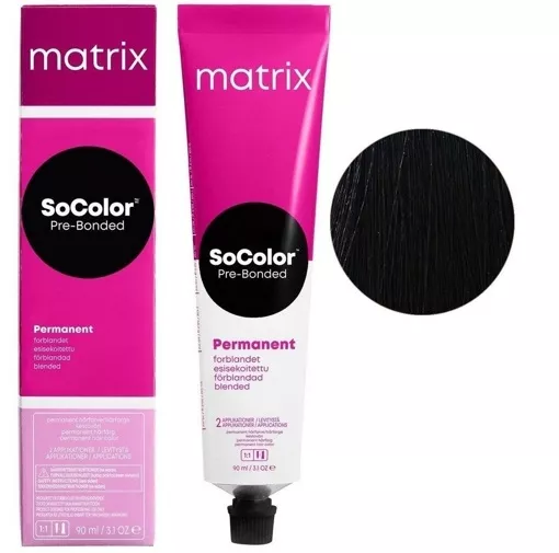 1A синьо-чорний Крем-фарба для волосся 90мл SoColor Pre-Bonded MATRIX
