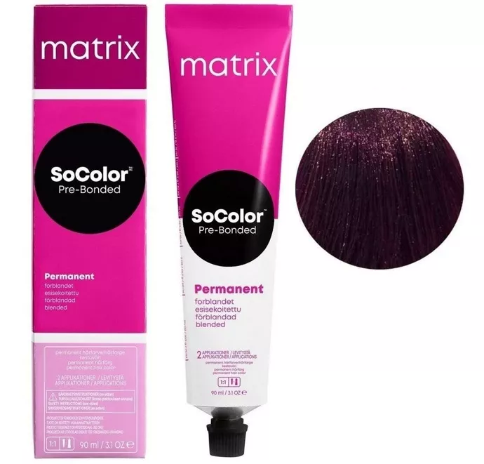 6VR темний блондин фіолетовий червоний Крем-фарба для волосся 90мл SoColor Pre-Bonded MATRIX