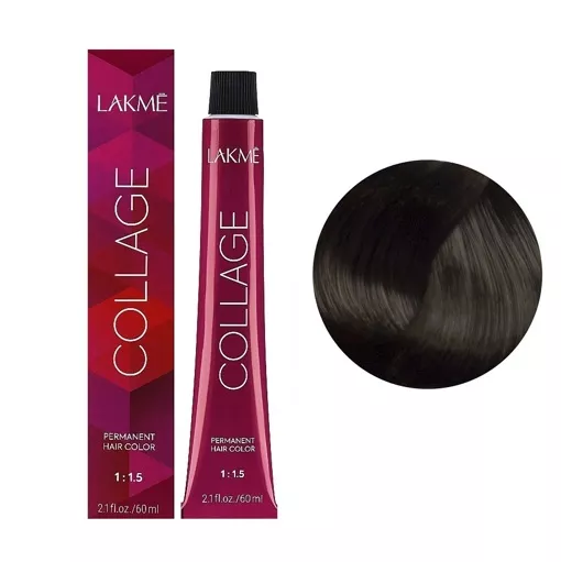 6/12 Темний блондин попелясто-фіолетовий  Крем-фарба для волосся стійка, 60 мл Permanent Hair Color COLLAGE LAКME