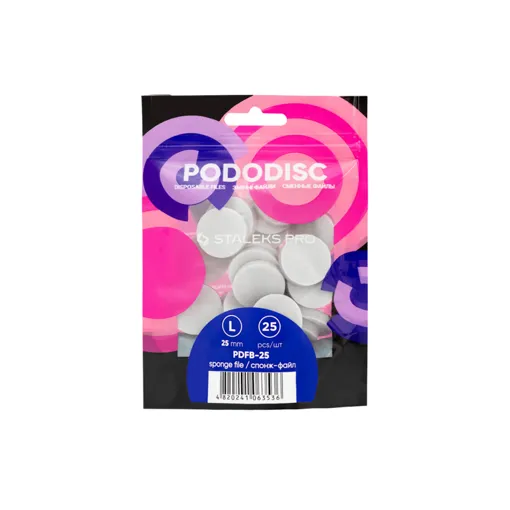 Спонж-файл полірувальник для педикюрного диска Expert PODODISC &quot;L&quot; (25 шт) PDFB-25 STALEKS PRO