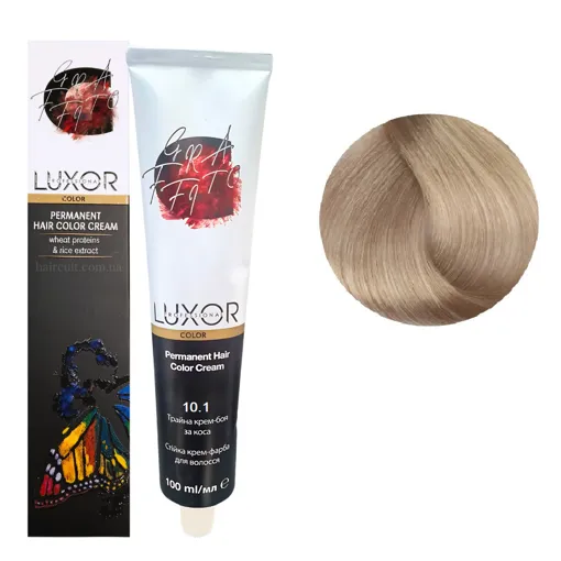 10/1 Платиновий блондин попелястий Стійка крем-фарба для волосся, 100мл  Permanent Hair Color Cream LUXOR Professional 