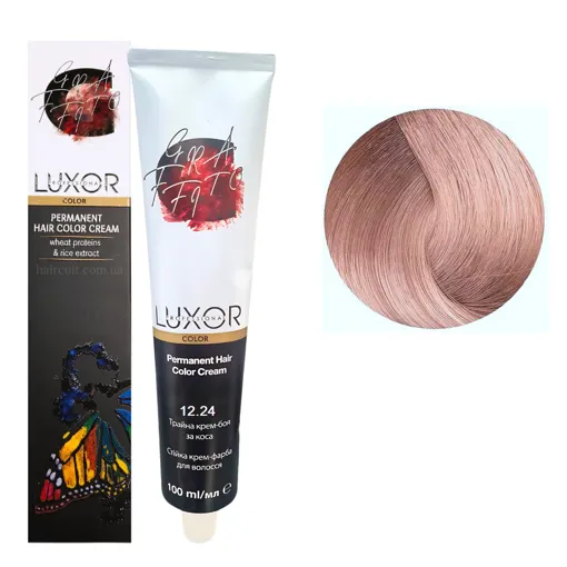12/23 Спеціальний блондин фіолетовий золотистий Стійка крем-фарба для волосся, 100мл  Permanent Hair Color Cream LUXOR Professional 
