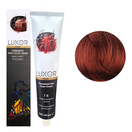 7/6 Блондин червоний  Стійка крем-фарба для волосся, 100мл  Permanent Hair Color Cream LUXOR Professional 