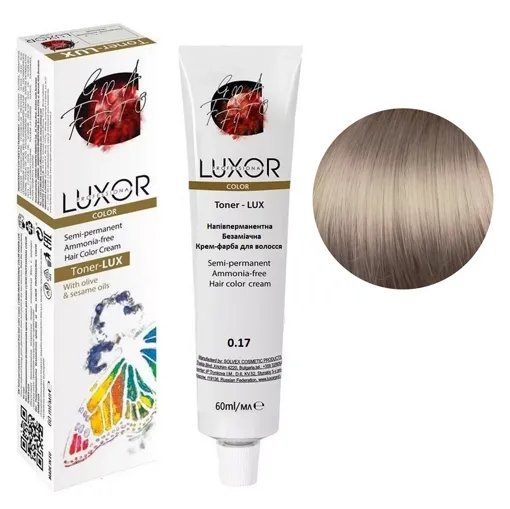 0/17 Тонувальна безаміачна крем-фарба для волосся, 60 мл Toner - LUX Color LUXOR Professional
