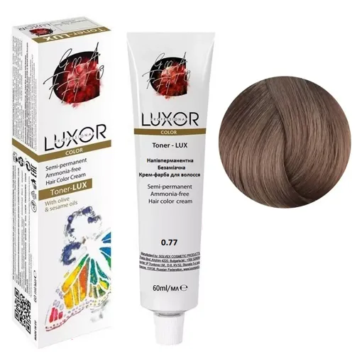 0/77 Тонувальна безаміачна крем-фарба для волосся, 60 мл Toner - LUX Color LUXOR Professional