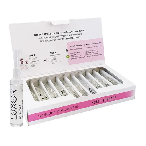 Лосьйон-комплекс інтенсивний для жирної шкіри голови, 10*10 мл Intensive Lotion Complex SEBUM BALANCE Scalp Therapy LUXOR Professional