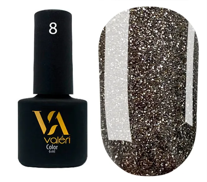 VALERI Flash Gel Polish Гель-лак світловідбивний 6 мл №08
