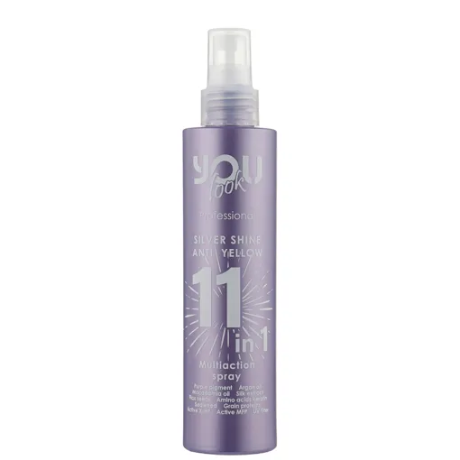 Спрей багатофункціональний для блондинок з фіолетовим пігментом 11 в 1, 200 мл Multiaction Spray 11 in 1 You look Professional