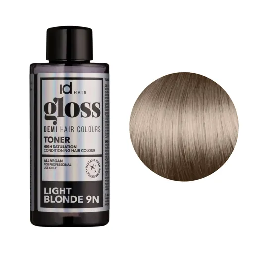 9N (9/0) Light Blonde Деміперманентна рідка фарба для волосся без аміаку, 75 мл Demi Hair Colours TONER GLOSS ID Hair