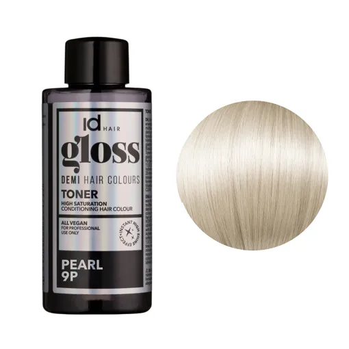 9P (9/9) Pearl Деміперманентна рідка фарба для волосся без аміаку, 75 мл Demi Hair Colours TONER GLOSS ID Hair