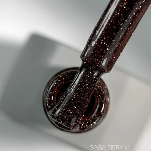 Гель-лак світловідбиваючий, 10 мл №21 Fiery Gel Polish SAGA Professional