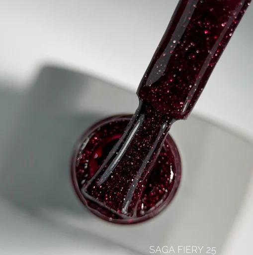 Гель-лак світловідбиваючий, 10 мл №25 Fiery Gel Polish SAGA Professional