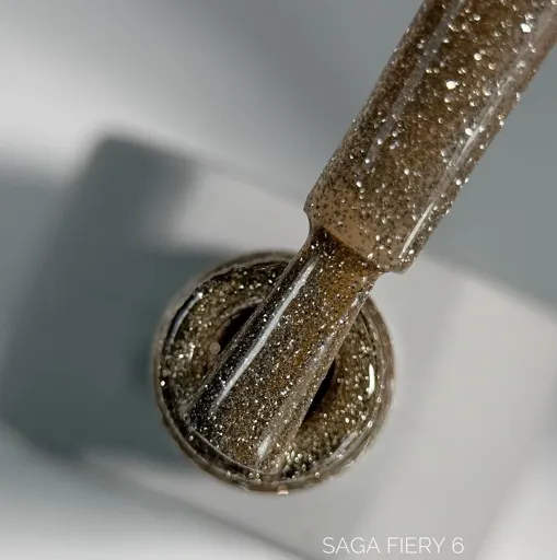 Гель-лак світловідбиваючий, 10 мл №06 Fiery Gel Polish SAGA Professional