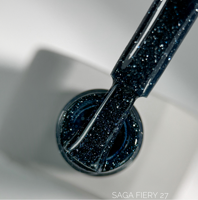 Гель-лак світловідбиваючий, 9 мл №27 Fiery Gel Polish SAGA Professional