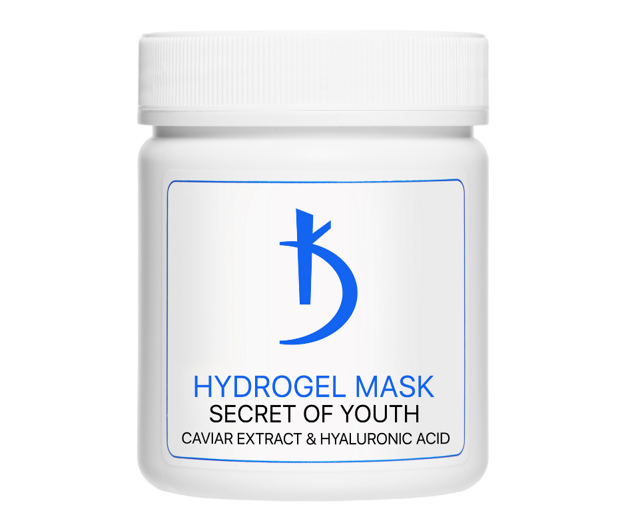 Гідрогелева маска з гіалуроновою кислотою та екстрактом ікри для зрілої шкіри обличчя SECRET OF YOUTH, 100 гр KODI Professional 
