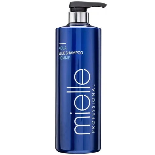 Шампунь для чоловіків з ментолом, 1000 мл Aqua Blue Shampoo Homme MIELLE Professional