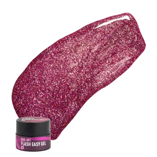 NUB Spider gel Flash Гель-павутинка світловідбиваюча 5 мл №3 Рожеве золото