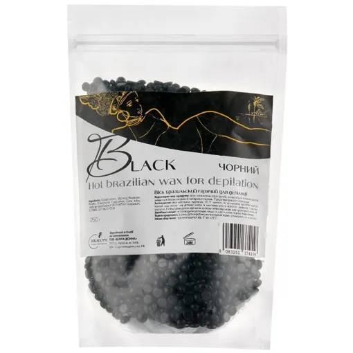 Віск бразильський гарячий для депіляції (в гранулах) ЧОРНИЙ, 250 г BELLA DONNA