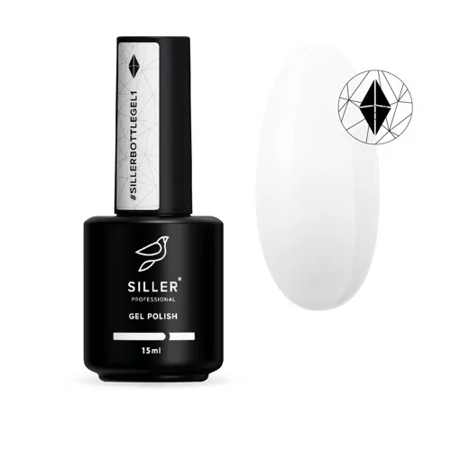 Рідкий гель для укріплення нігтів, 15 мл №01 Білий Bottle Gel SILLER Professional