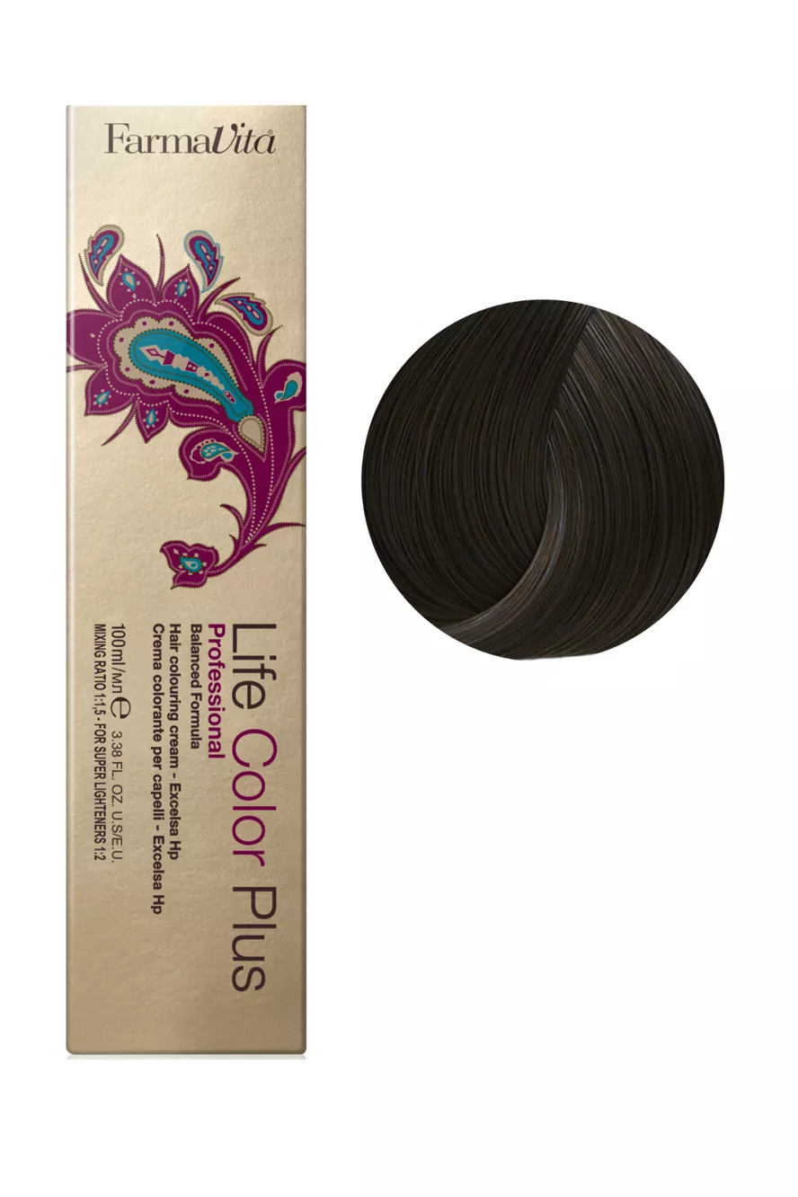 5/71 (5/81) середній коричневий кашемір попелястий Фарба для волосся 100 мл.Life Color Plus FarmaVita
