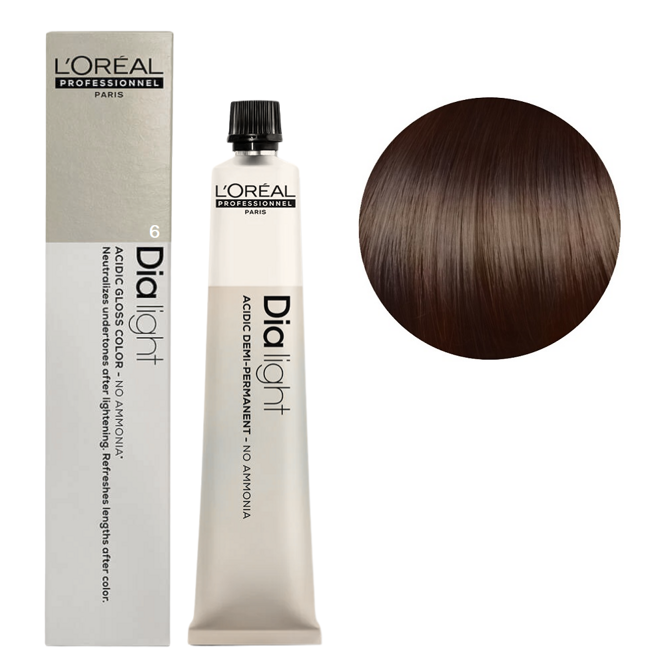 6 Фарба-гель тонуюча на кислотній основі без аміаку, 50мл Acidic Gloss Color Dia Light L`Oreal Professionnel