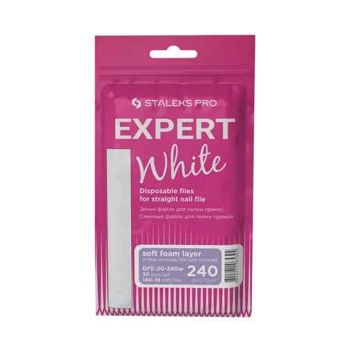 Набір змінних файлів БІЛІ на м’якій основі (30шт) для пилки прямої 240 грит EXPERT 20 (DFE-20-240w SOFT) STALEKS PRO