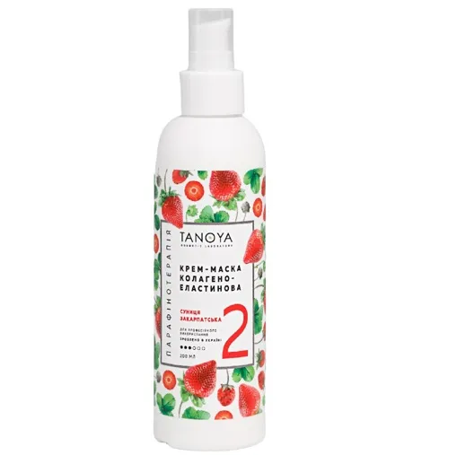 Крем-маска колагено-еластинова №2 «Суниця Закарпатська», 200 мл TANOYA Парафінотерапія
