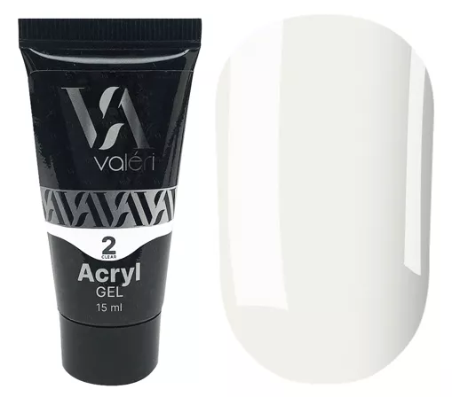 VALERI Acryl Gel Акрил-гель 15 мл №02 Прозорий