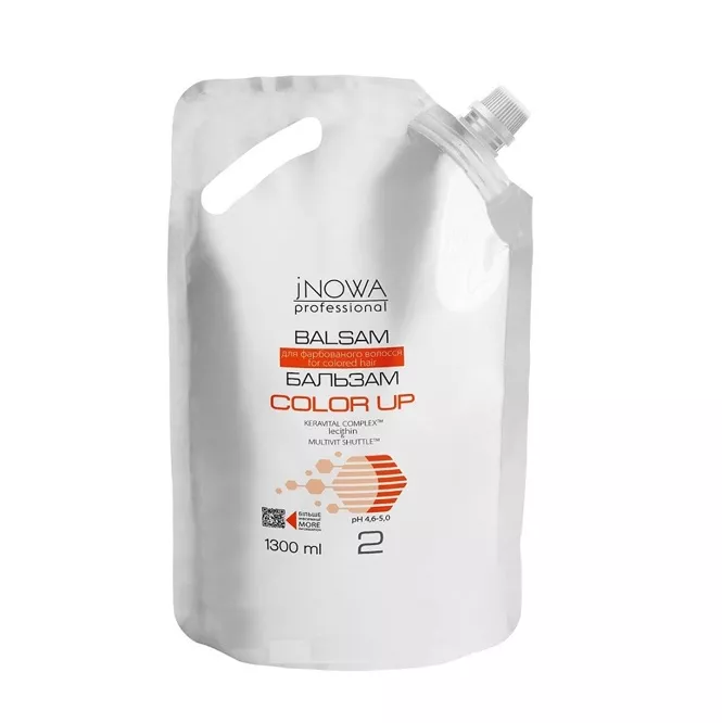 Бальзам  для фарбованого волосся з лецитином 1300мл Lecithin Complex Balsam COLOR UP JNOWA Professional 
