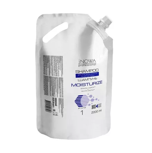 Шампунь для Зволоження волосся без сульфатів 2000мл Sulfate Free Shampoo MOISTURIZE JNOWA Professional