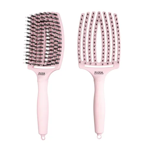 Щітка для волосся комбінована нейлон з щетиною FINGER BRUSH COMBO PASTEL PINK LARGE Olivia Garden