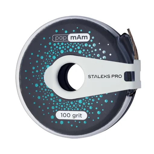 Змінний файл-стрічка papmAm в пластиковій котушці з різаком EXCLUSIVE 100 грит (7 метрів) ATCLux-100 STALEKS PRO
