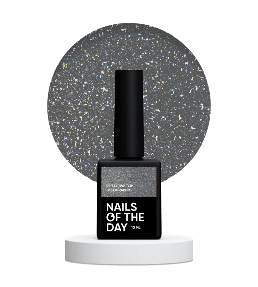 Топ світловідбиваючий голографічний без липкого шару, 10 мл Reflective Holographic Top NAILSOFTHENIGHT