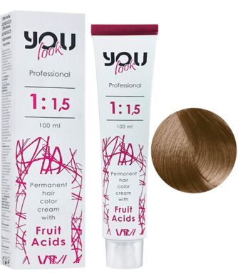 8/8 світлий бежевий блондин Крем-фарба стійка з фруктовими кислотами, 100 мл You look Professional