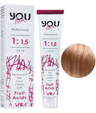 12/62 Суперосвітлювальний блондин червоно-перламутровий Крем-фарба стійка з фруктовими кислотами, 100 мл You look Professional