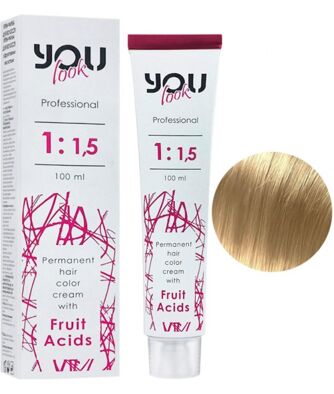 9/26 дуже світлий блондин перламутрово-рожевий Крем-фарба стійка з фруктовими кислотами, 100 мл You look Professional