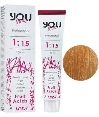 10/34 екстрасвітлий блондин золотисто-мідний Крем-фарба стійка з фруктовими кислотами, 100 мл You look Professional