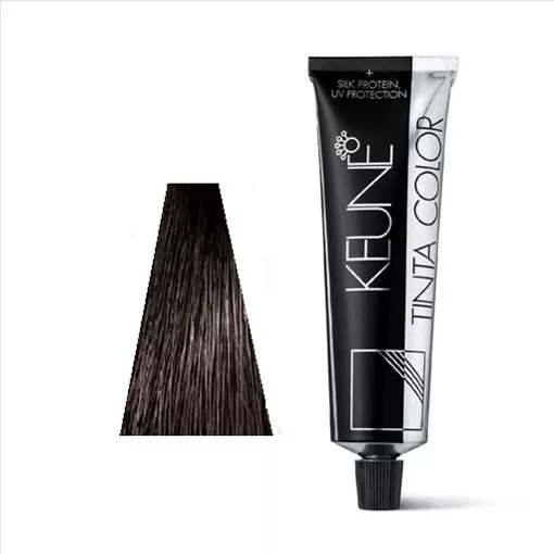 4/12 Середньо-коричневий попелясто-перламутровий Фарба перманентна для волосся,  60 мл Permanent Color TINTA COLOR KEUNE