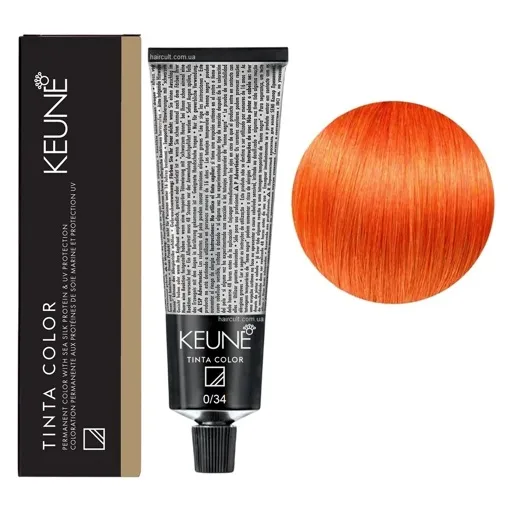 0/34 Золотисто-мідний мікс Фарба перманентна для волосся,  60 мл Permanent Color TINTA COLOR KEUNE 