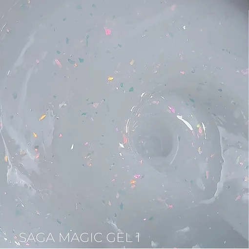 Гель для нарощування нігтів з поталлю, 15 мл №01 Magic Builder Gel SAGA Professional