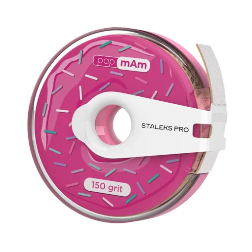 Змінний файл-стрічка papmAm БІЛИЙ EXPERT 150 грит в пластиковій котушці з кліпсою (7 метрів) ATC-150w STALEKS PRO