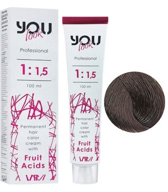 7/21 блондин перламутрово-попелястий Крем-фарба стійка з фруктовими кислотами, 100 мл You look Professional