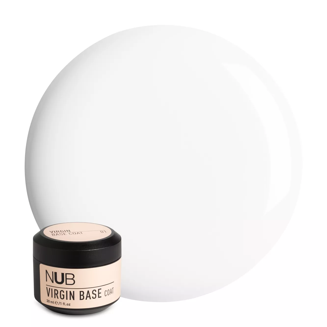 NUB VIRGIN Base Основа камуфлююча каучукова під гель-лак 30мл №01 
