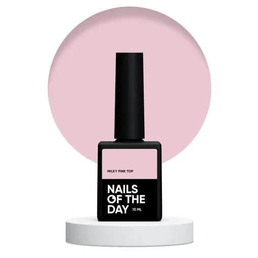 Топ камуфлюючий молочно-рожевий, без липкого шару, 10 мл Milk Pink Top NAILSOFTHEDAY