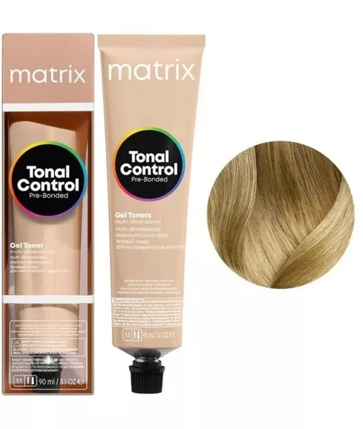 9NGA дуже світлий блондин натуральний золотисто-попелястий Гелевий тонер на кислотній основі для волосся, без вмісту аміаку, 90 мл Tonal Control MATRIX