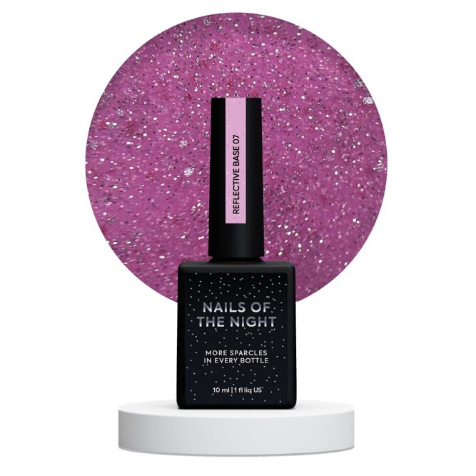 База камуфлююча, світловідбиваюча з шимером, 10 мл №07 Reflective Base NAILSOFTHENIGHT