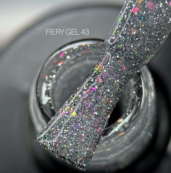 Гель-лак світловідбиваючий, 9 мл №43 Fiery Gel Polish SAGA Professional