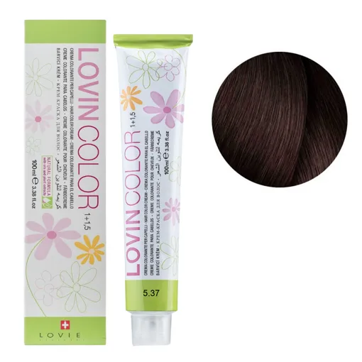 5/37 Стійка крем-фарба для волосся, 100мл  Hair color cream Lovin Color LOVIEN Essential